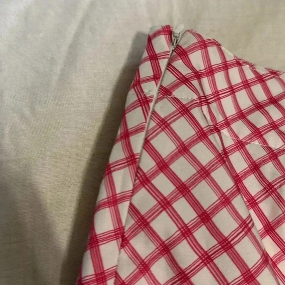 LADY HAGEN Sz 0 Pink & White Golf Skort/Skirt Front & Back Pockets Side Zip Cute - Picture 7 of 7